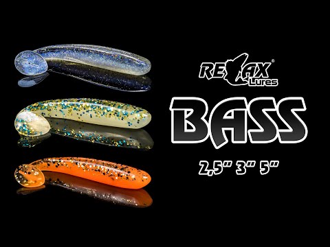 Relax Bass Shad 9 cm (3,5") Grün/Motoroil 3 Stück